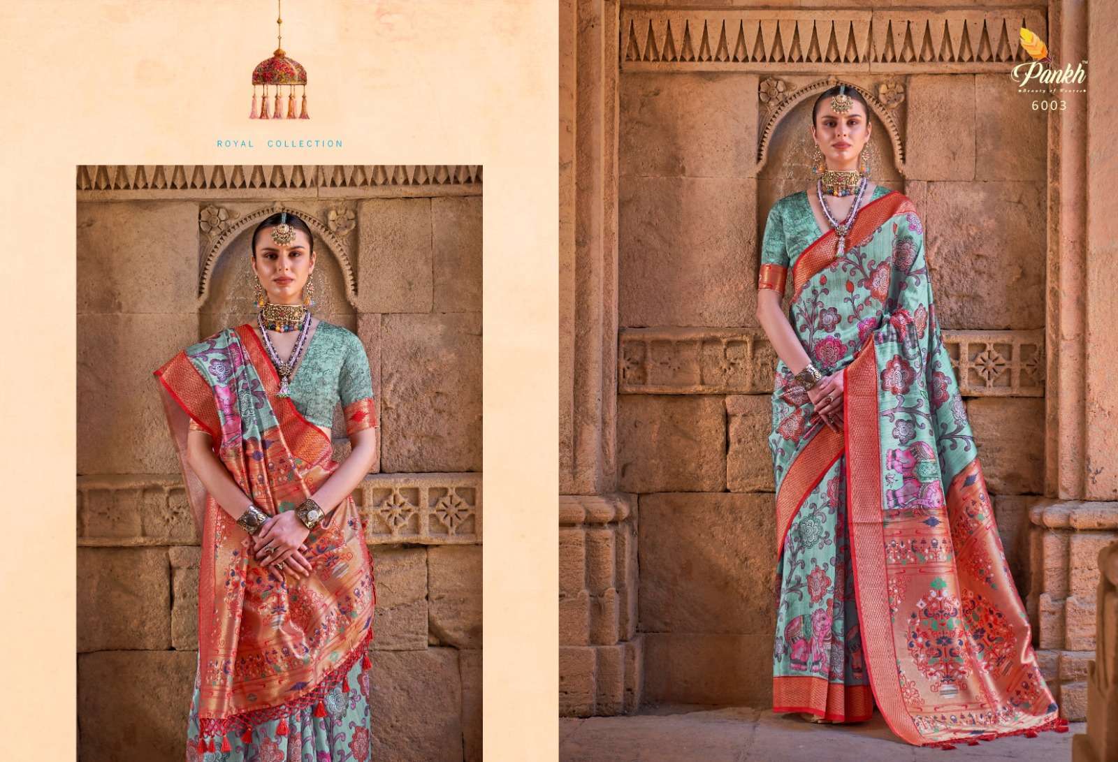 pankh heritage series 6001-6006 paithani saree