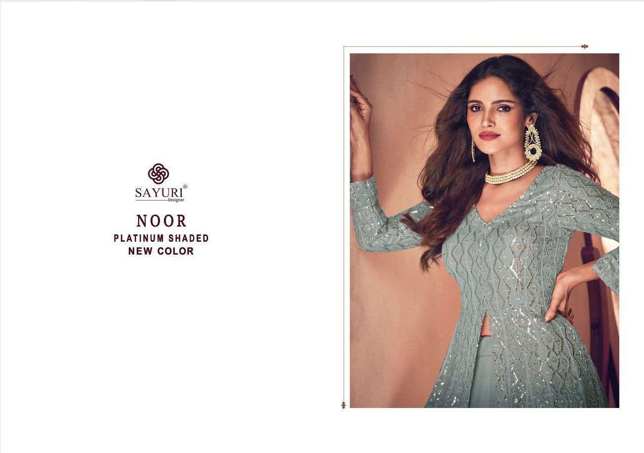 sayuri noor platinum shaded new colors series 123 real georgette suit