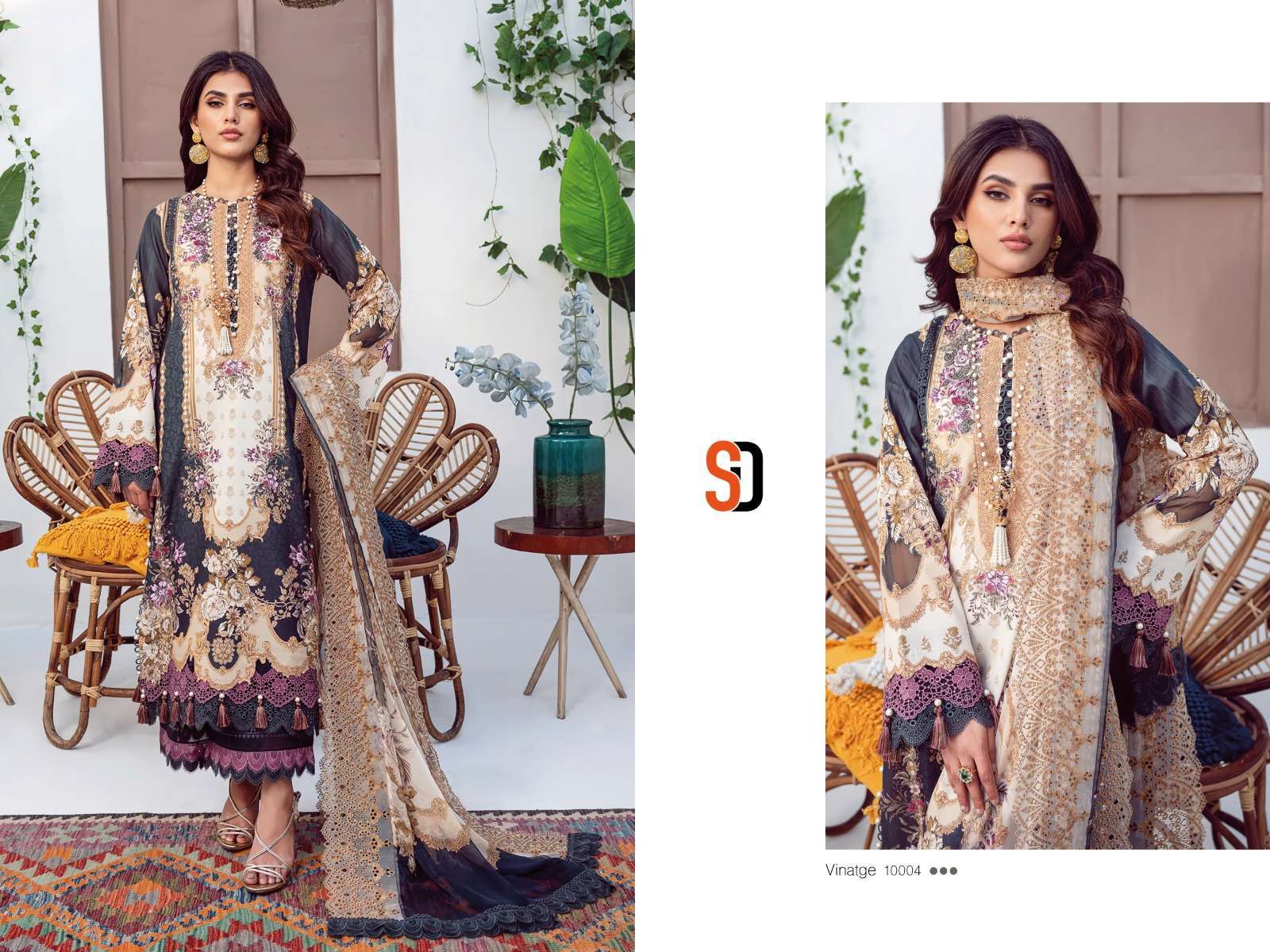 shraddha vintage vol 10 series 10001-10006 lawn cotton suit 