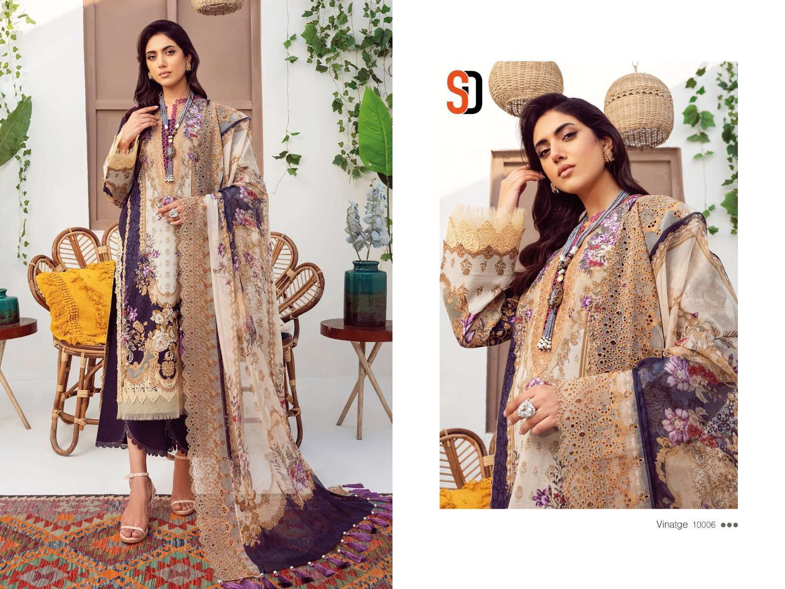 shraddha vintage vol 10 series 10001-10006 lawn cotton suit 