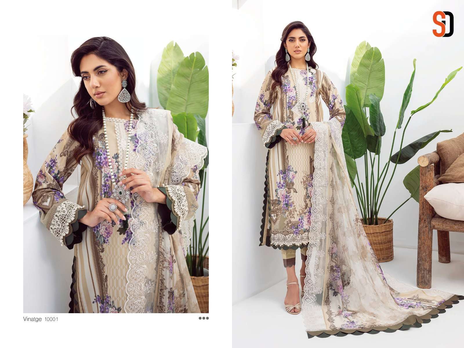 shraddha vintage vol 10 series 10001-10006 lawn cotton suit 