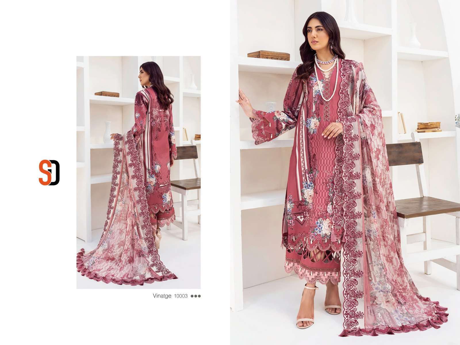 shraddha vintage vol 10 series 10001-10006 lawn cotton suit 