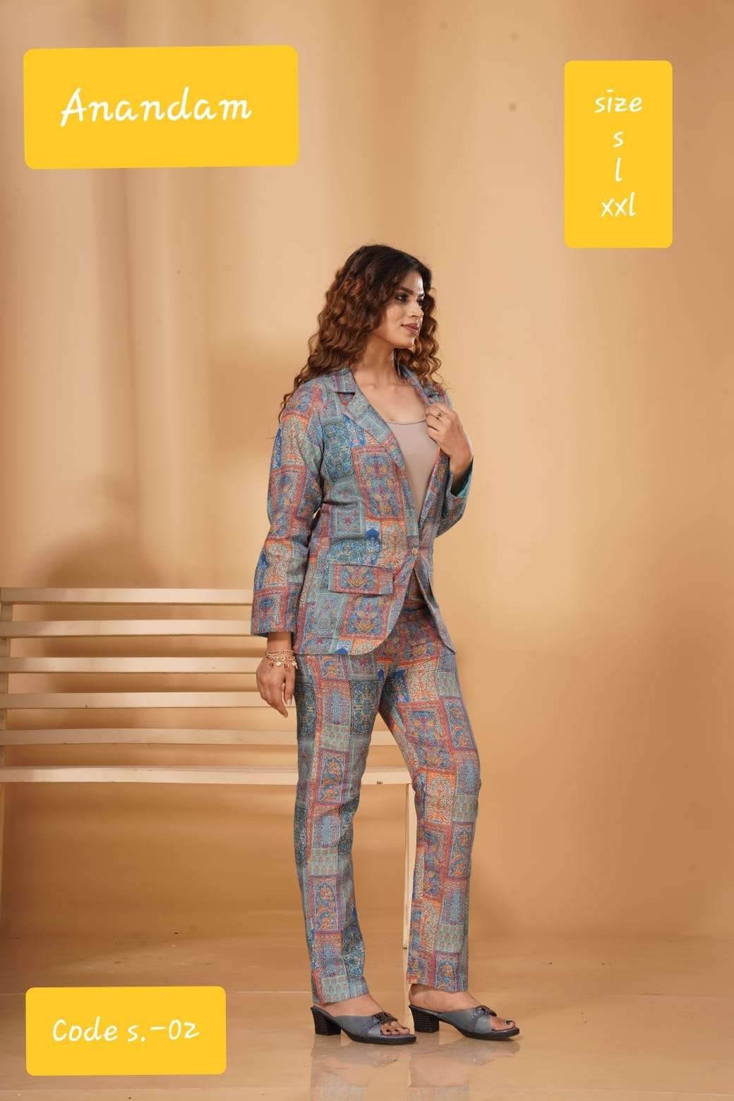 anandam series 01-08 polister cotton co ord set