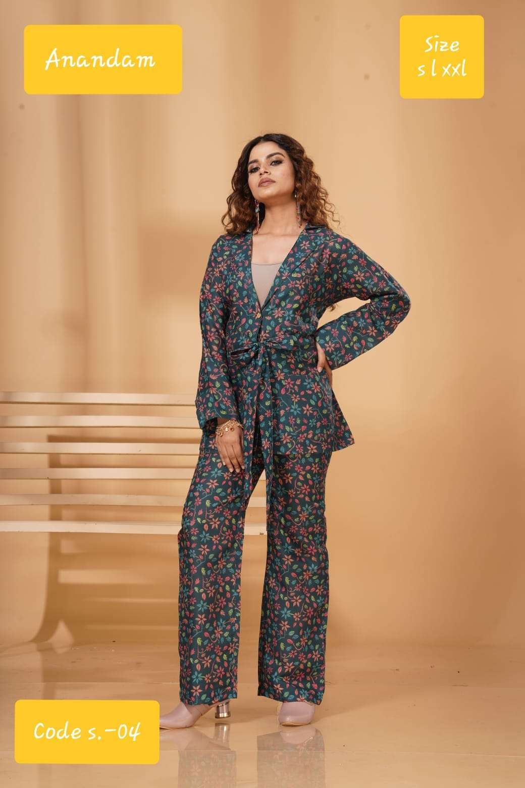 anandam series 01-08 polister cotton co ord set
