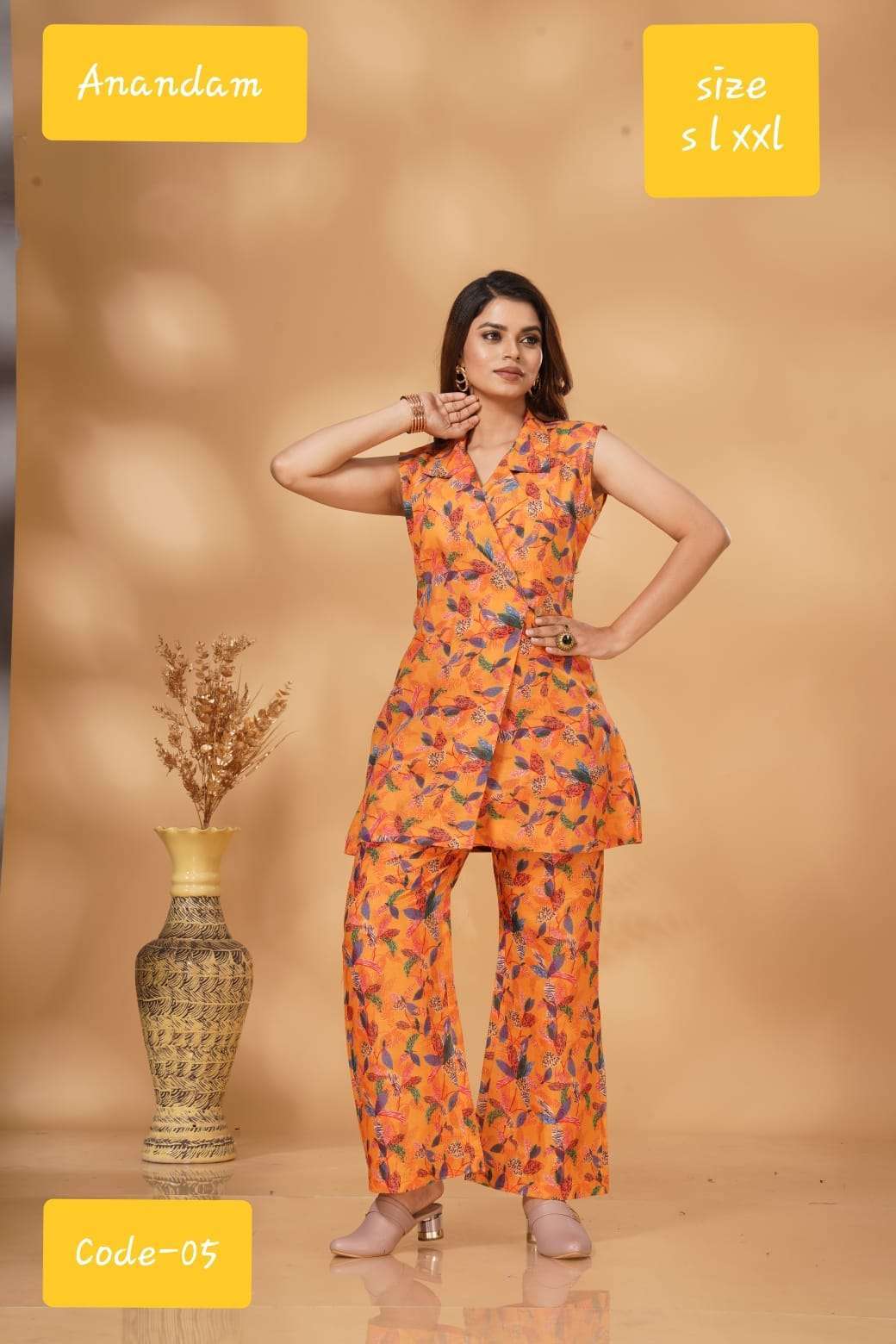 anandam series 01-08 polister cotton co ord set