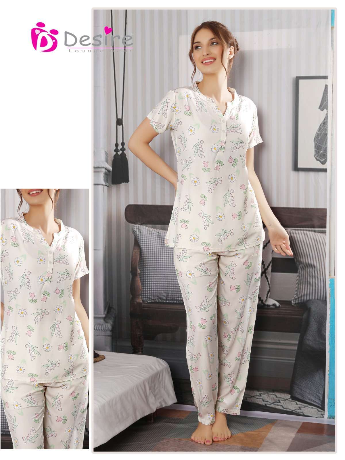 desire global fancy cord set readymade comfortable night suit