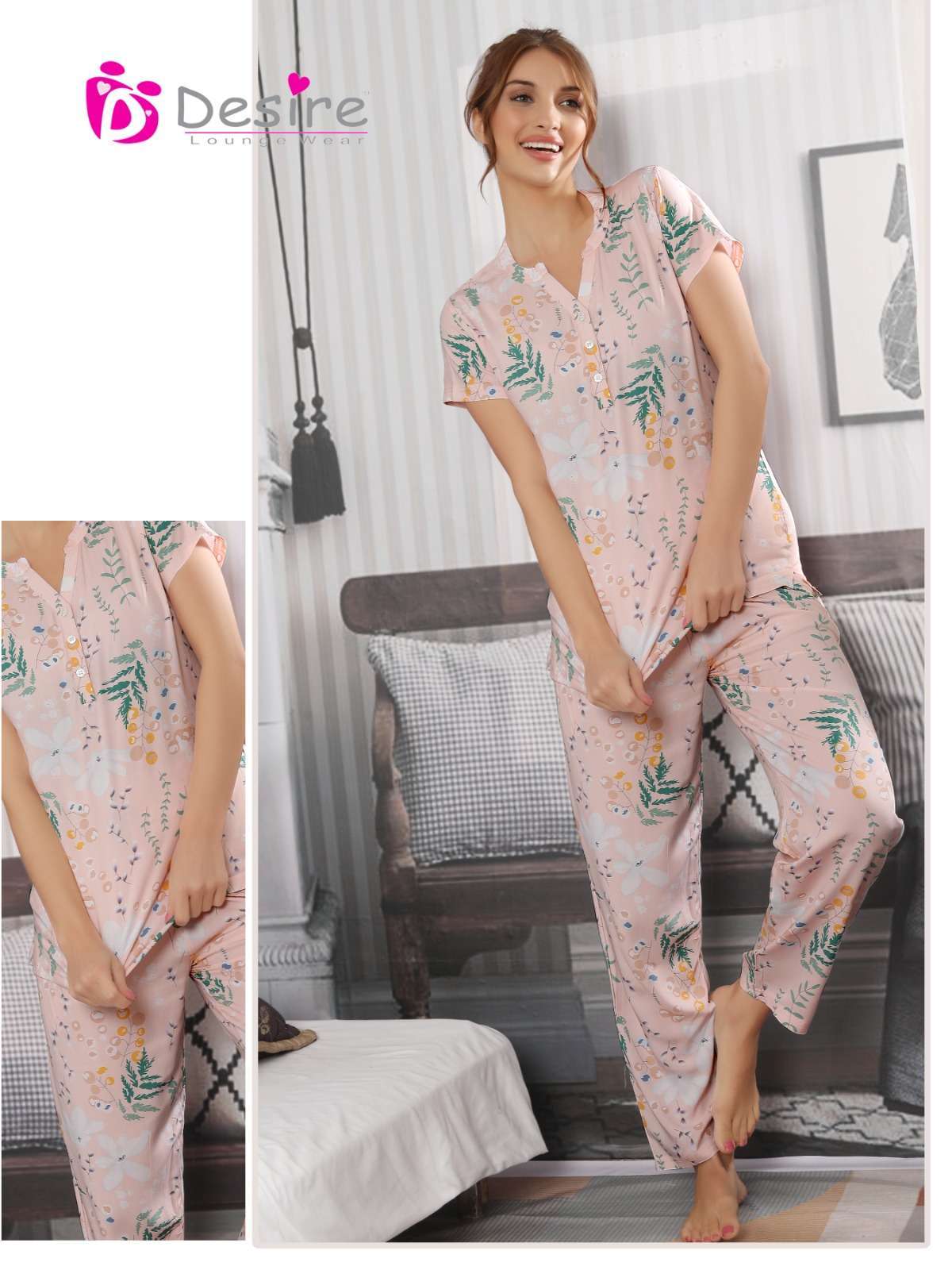 desire global fancy cord set readymade comfortable night suit