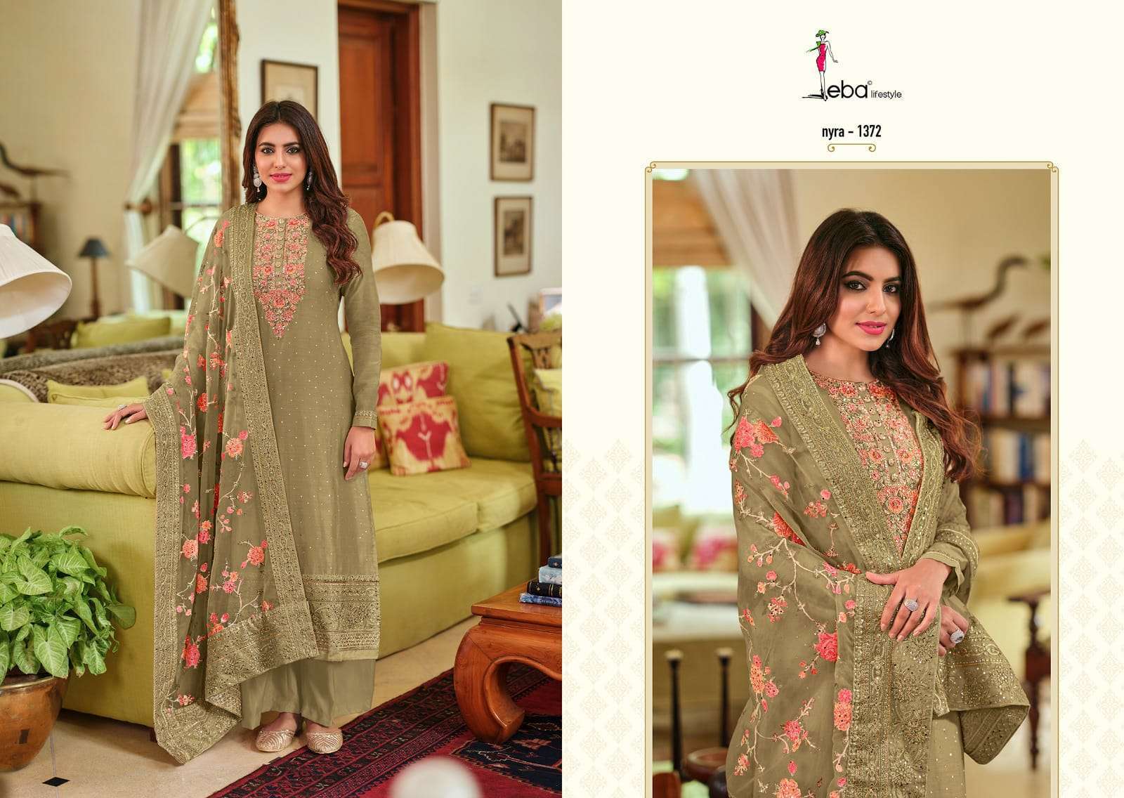 eba lifestyle nyra vol 3 1371 color edition 2 pure Maheshwari viscose silk suit
