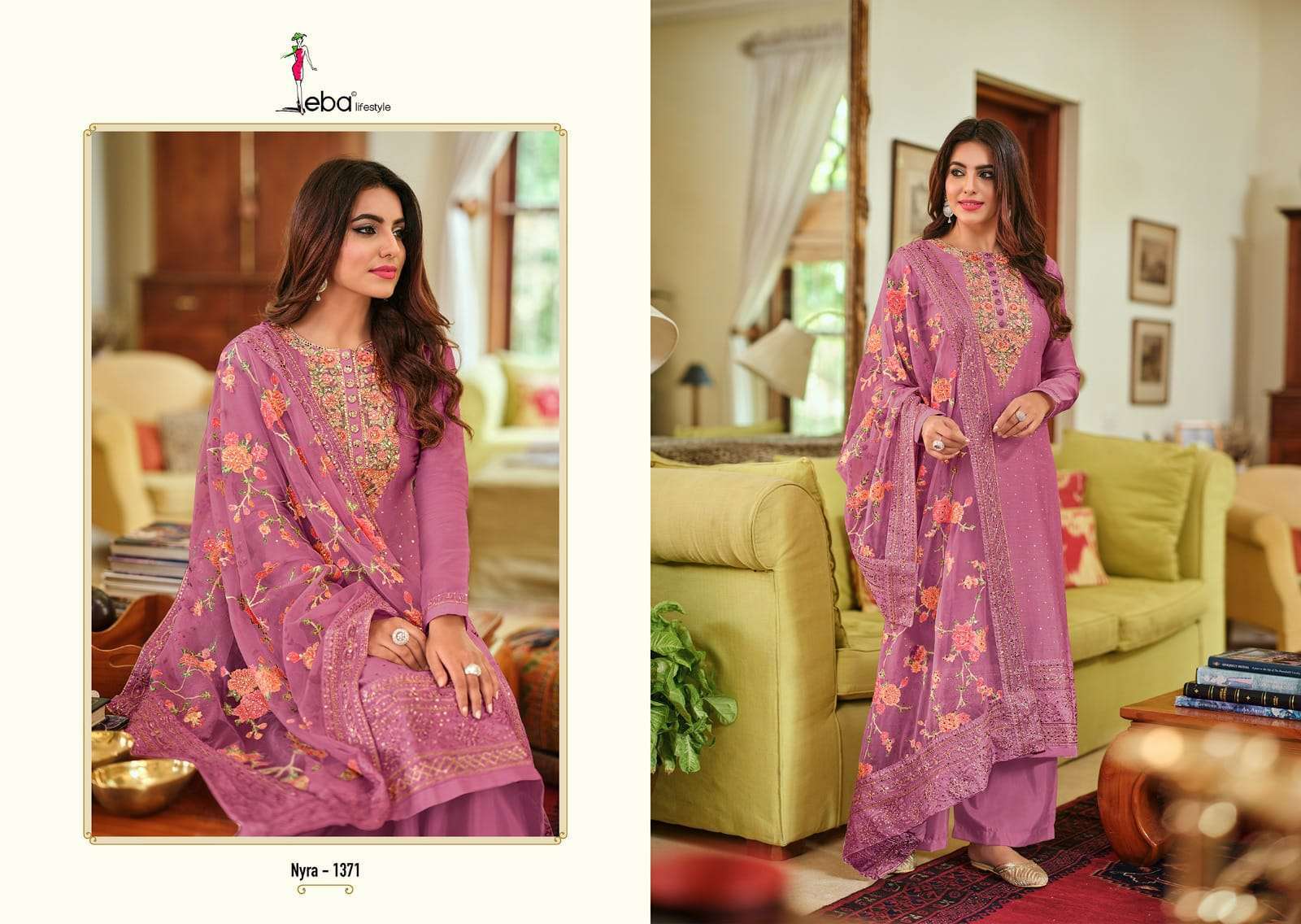 eba lifestyle nyra vol 3 1371 color edition 2 pure Maheshwari viscose silk suit