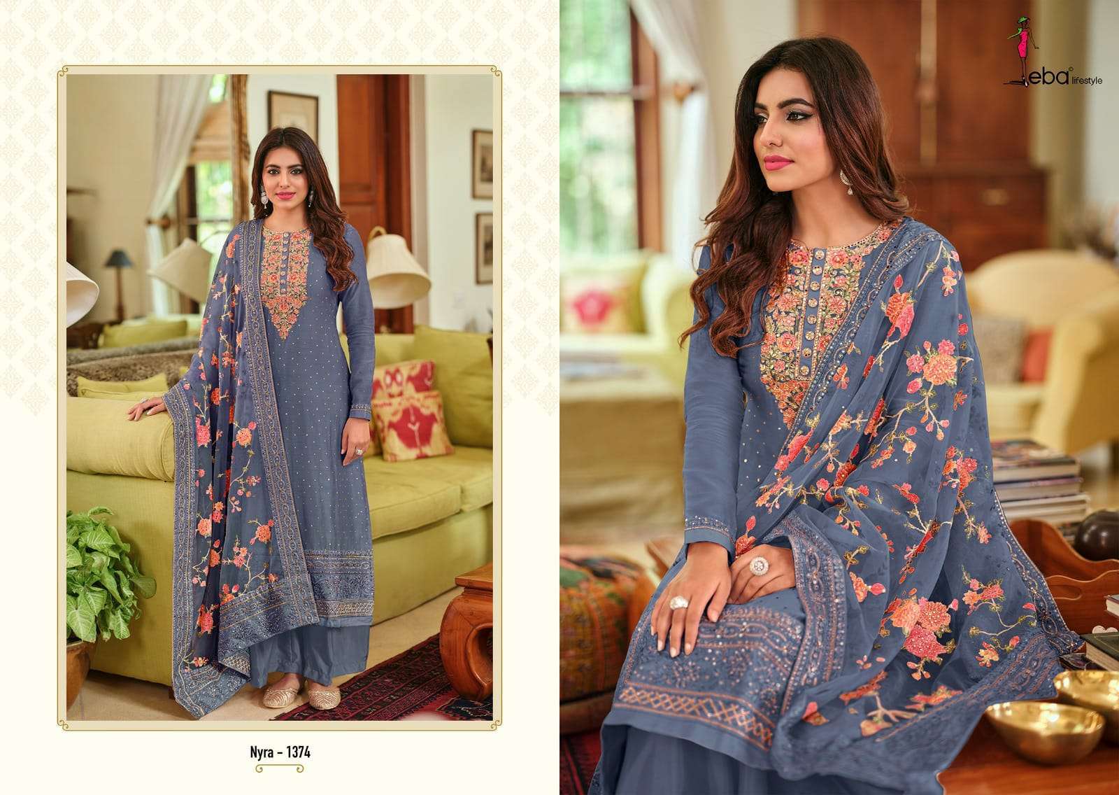 eba lifestyle nyra vol 3 1371 color edition 2 pure Maheshwari viscose silk suit