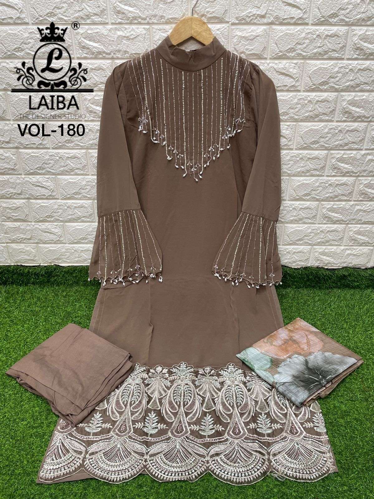 laiba am vol 180 dark colors Pure georgette with crepe inner suit