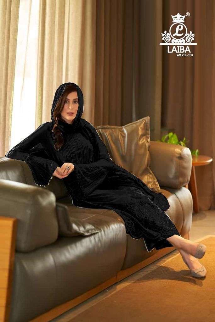 laiba am vol 180 dark colors Pure georgette with crepe inner suit