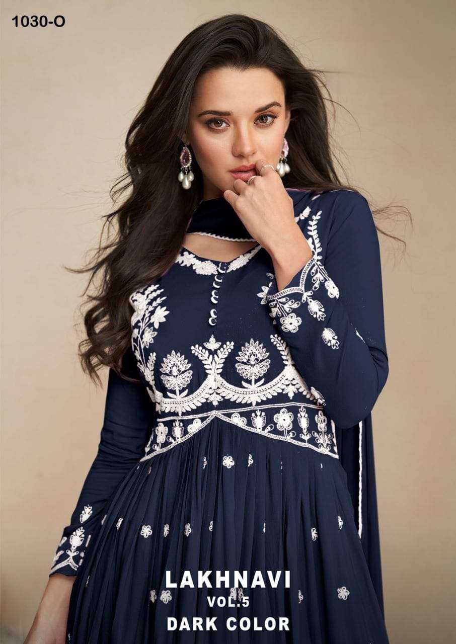 lakhnavi vol 5 dark color designer heavy rayon suit 