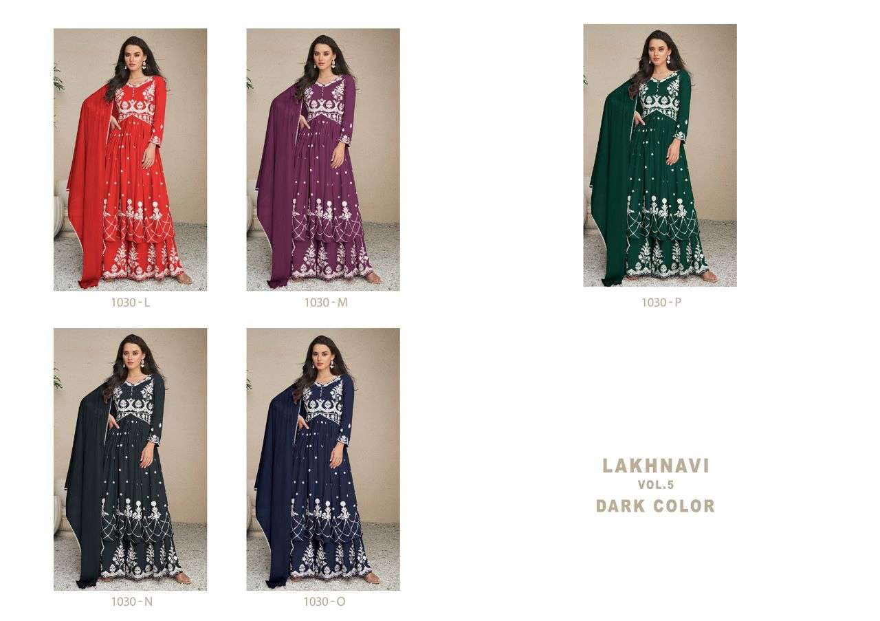 lakhnavi vol 5 dark color designer heavy rayon suit 