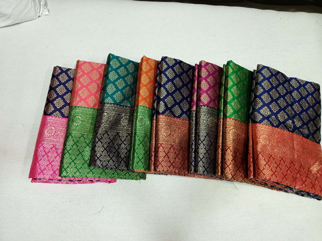pr kota silk wedding wear color matching sarees with blouse