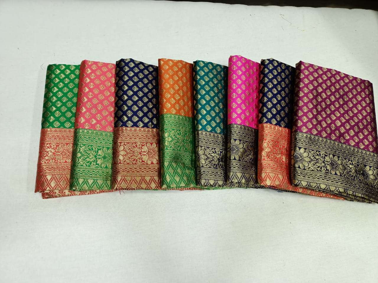 pr kota silk wedding wear color matching sarees with blouse