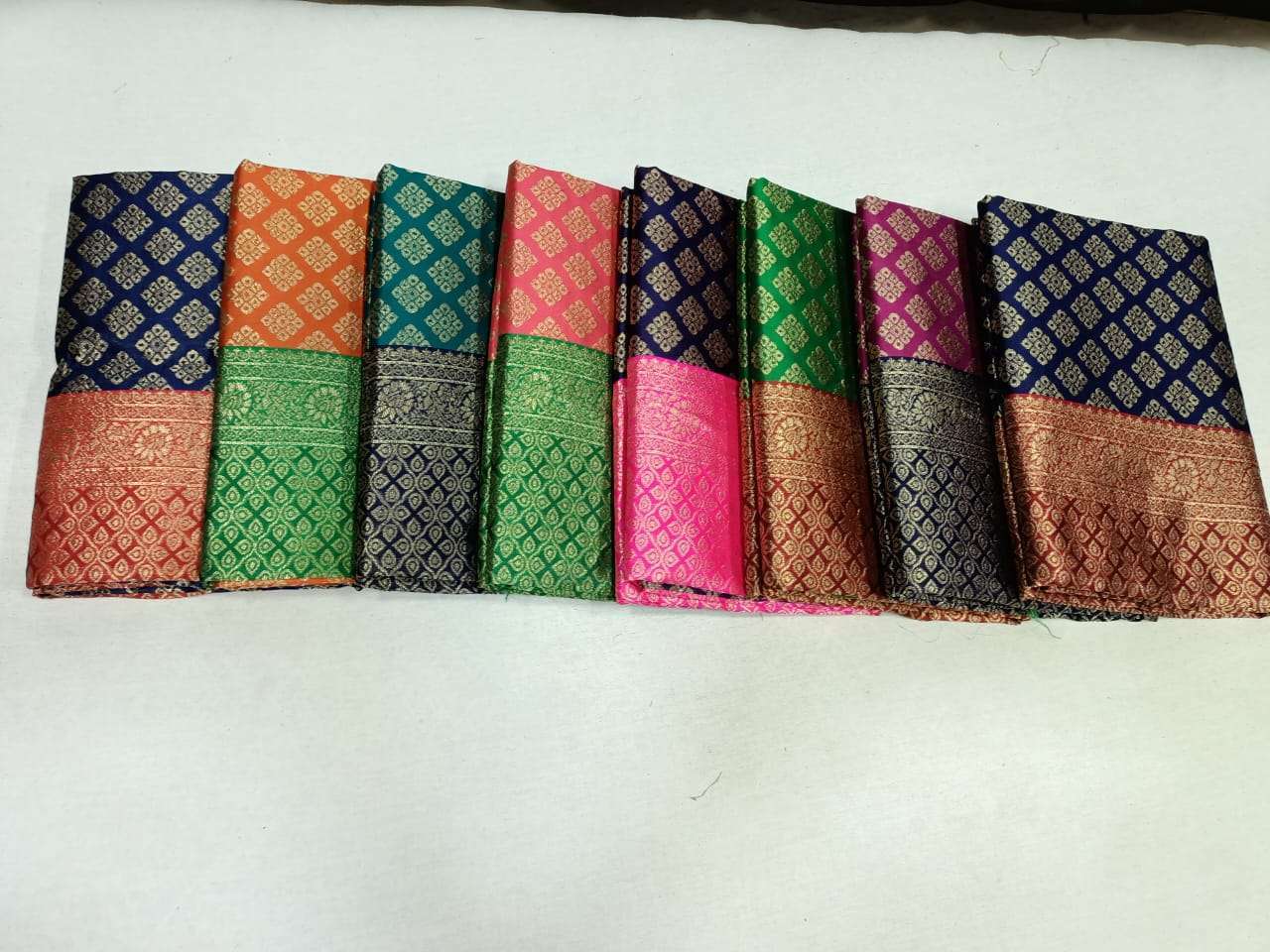 pr kota silk wedding wear color matching sarees with blouse