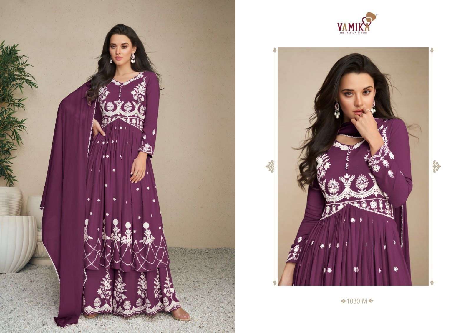 vamika lakhnavi vol 5 dark color series 1030 Heavy rayon suit 