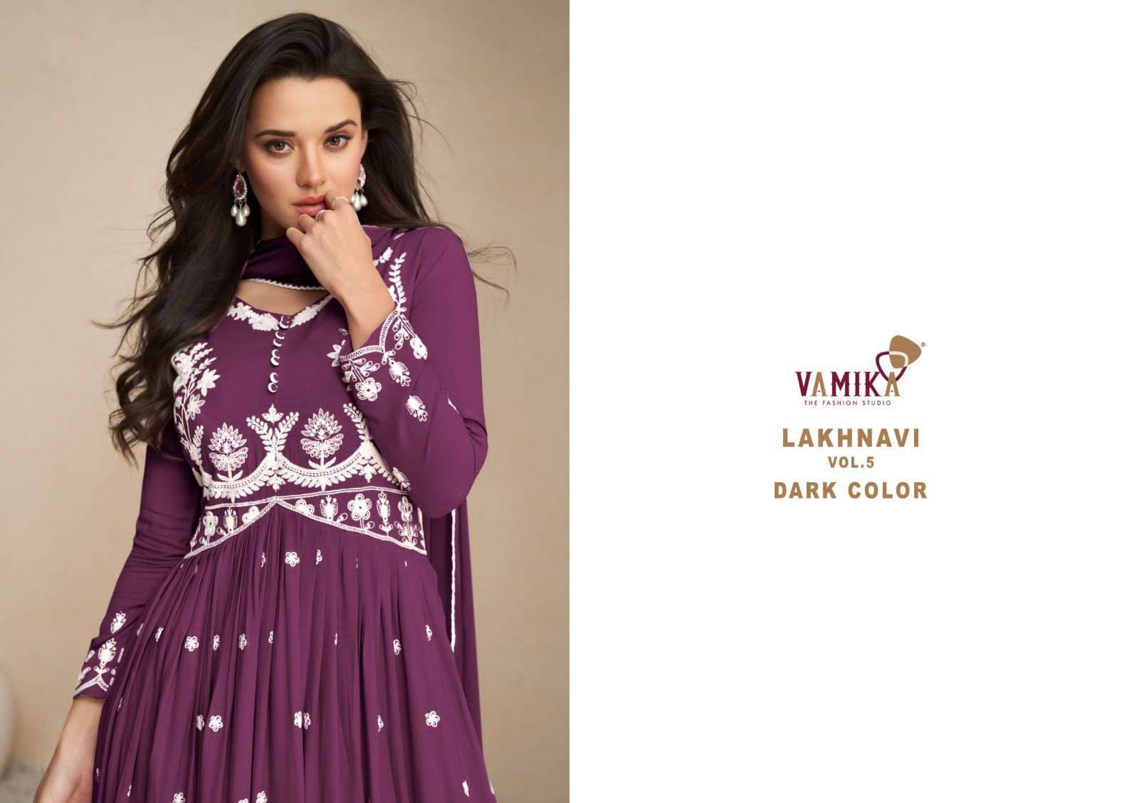 vamika lakhnavi vol 5 dark color series 1030 Heavy rayon suit 