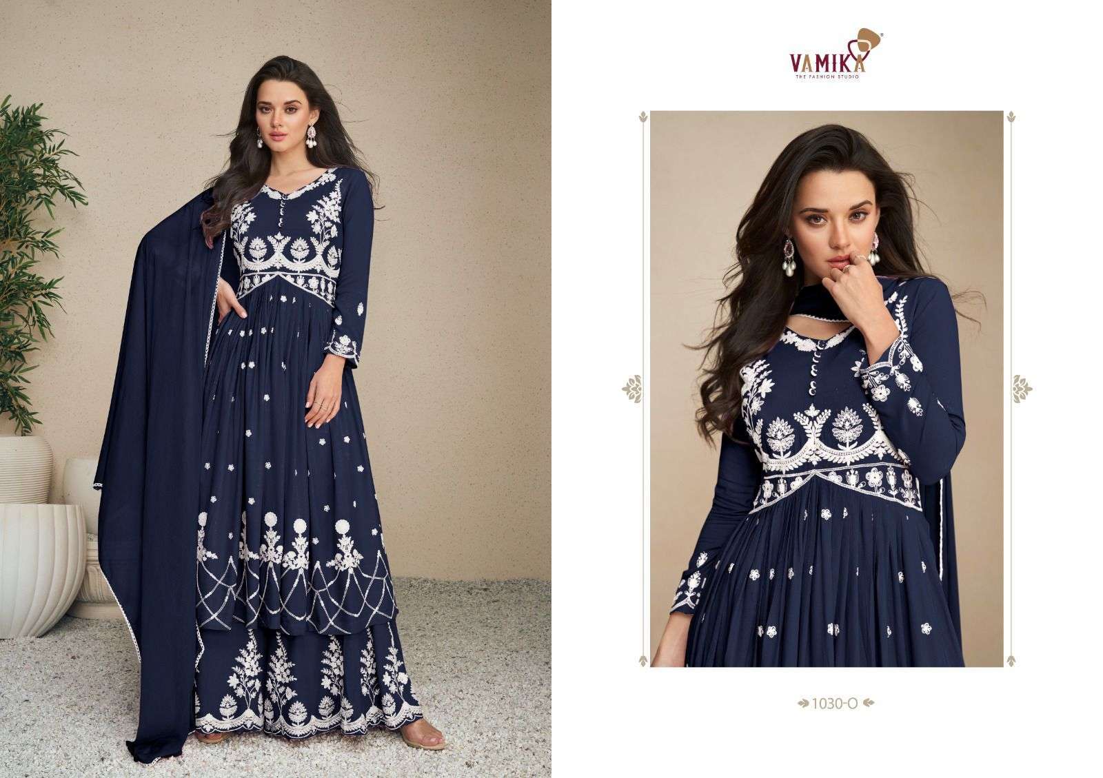 vamika lakhnavi vol 5 dark color series 1030 Heavy rayon suit 