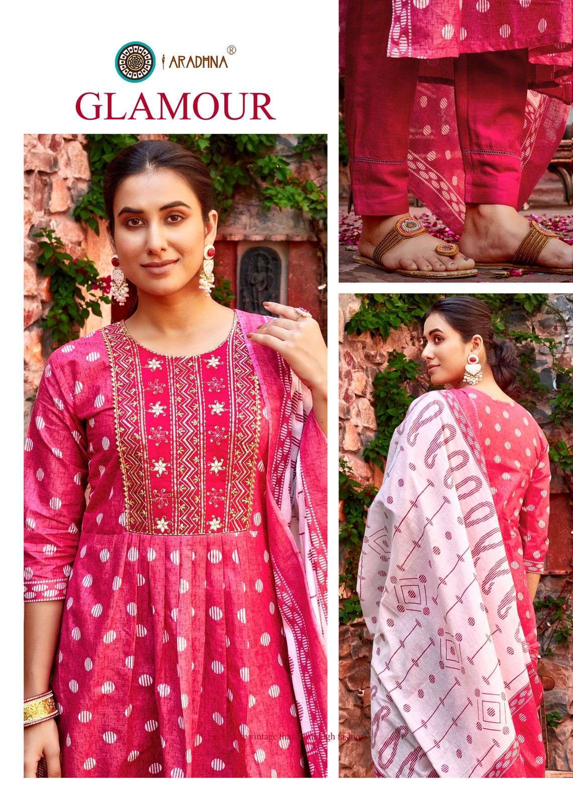 aradhana vintage vol 1 series 1001-1008 Cotton readymade suit