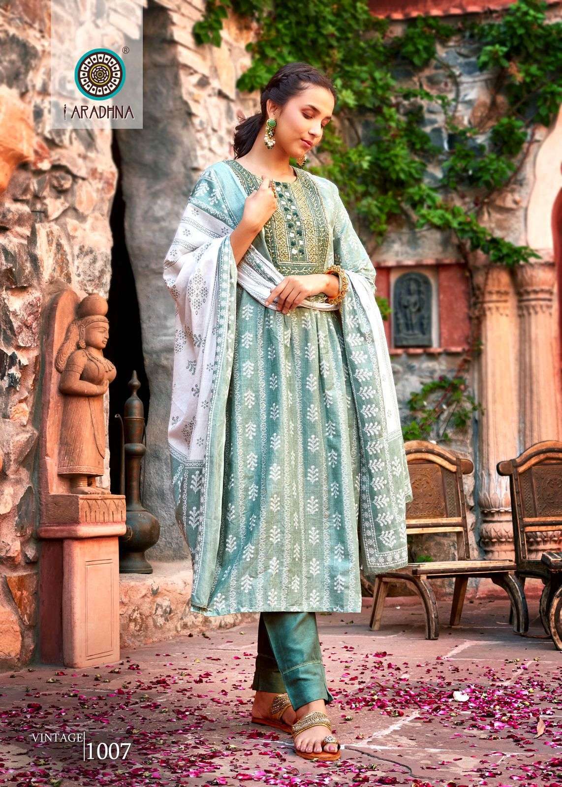 aradhana vintage vol 1 series 1001-1008 Cotton readymade suit
