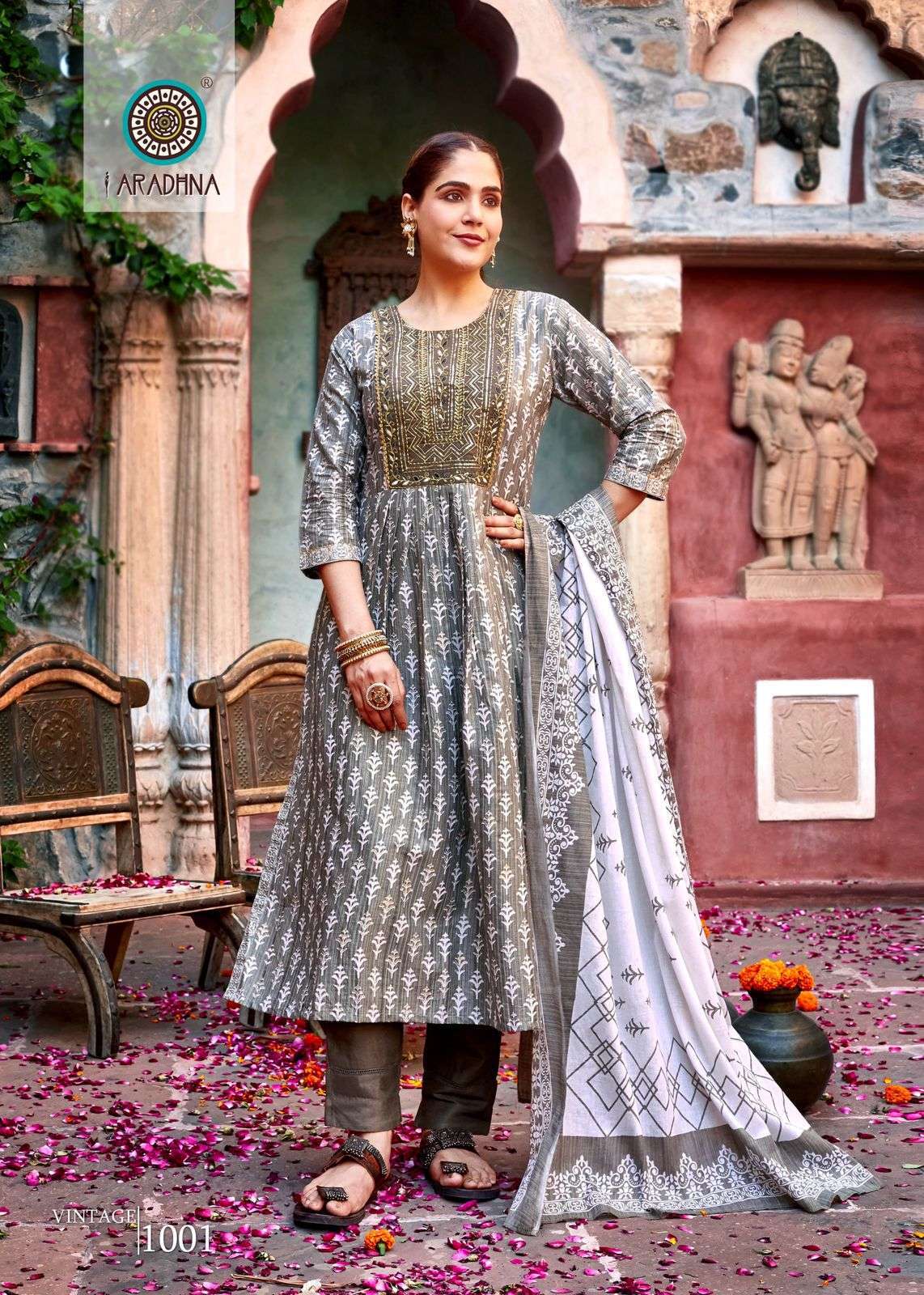 aradhana vintage vol 1 series 1001-1008 Cotton readymade suit