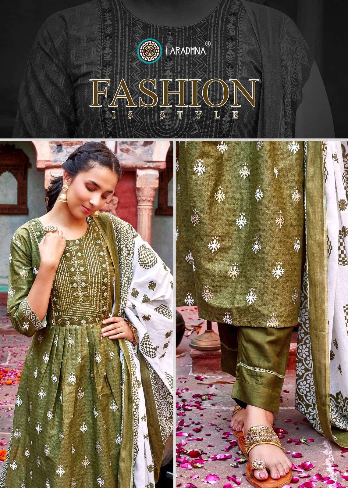 aradhana vintage vol 1 series 1001-1008 Cotton readymade suit