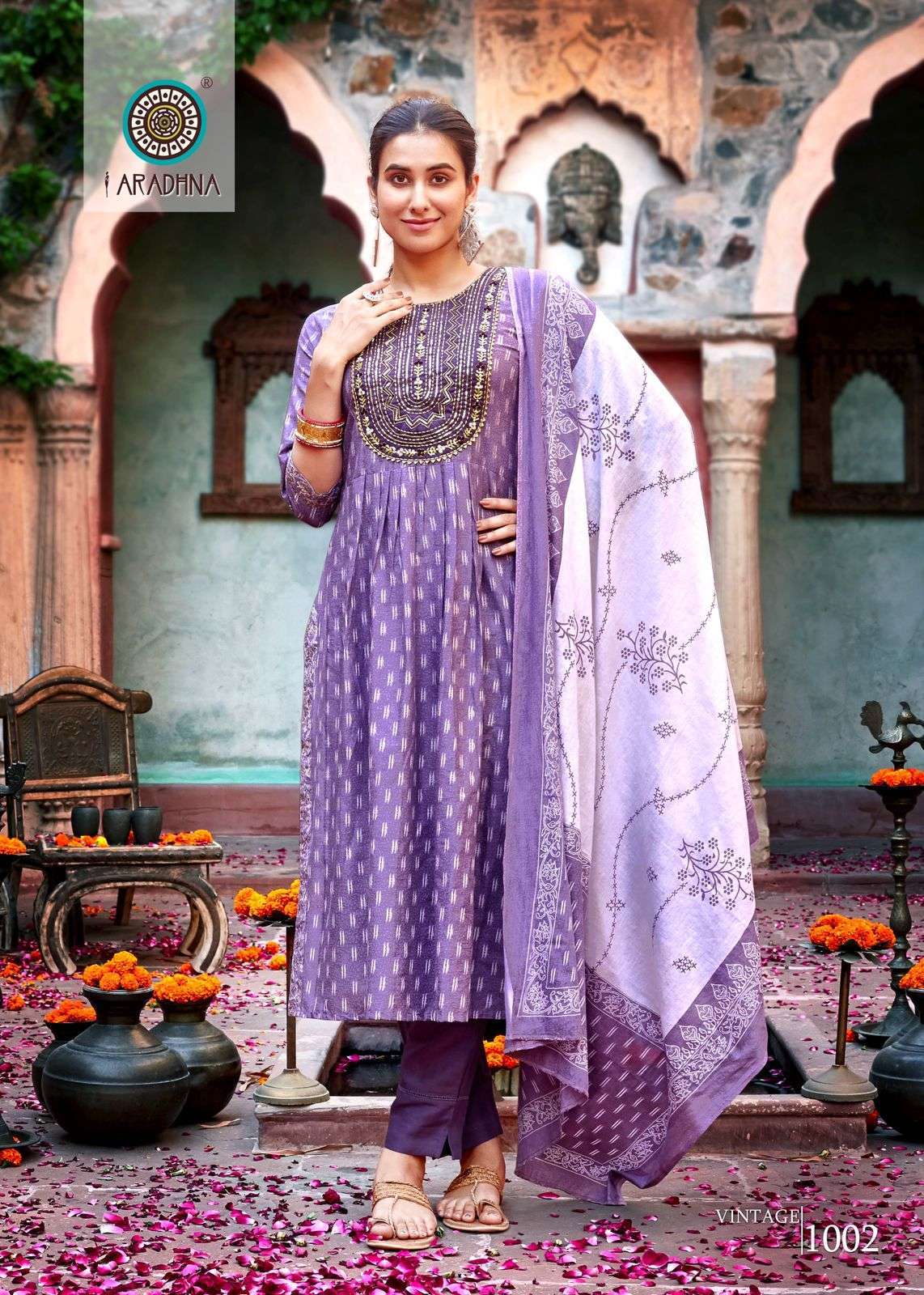 aradhana vintage vol 1 series 1001-1008 Cotton readymade suit