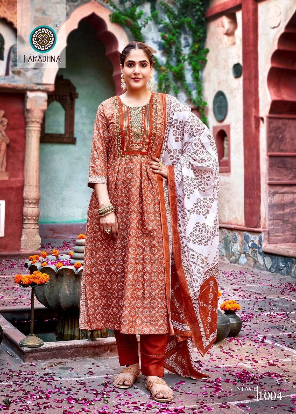 aradhana vintage vol 1 series 1001-1008 Cotton readymade suit
