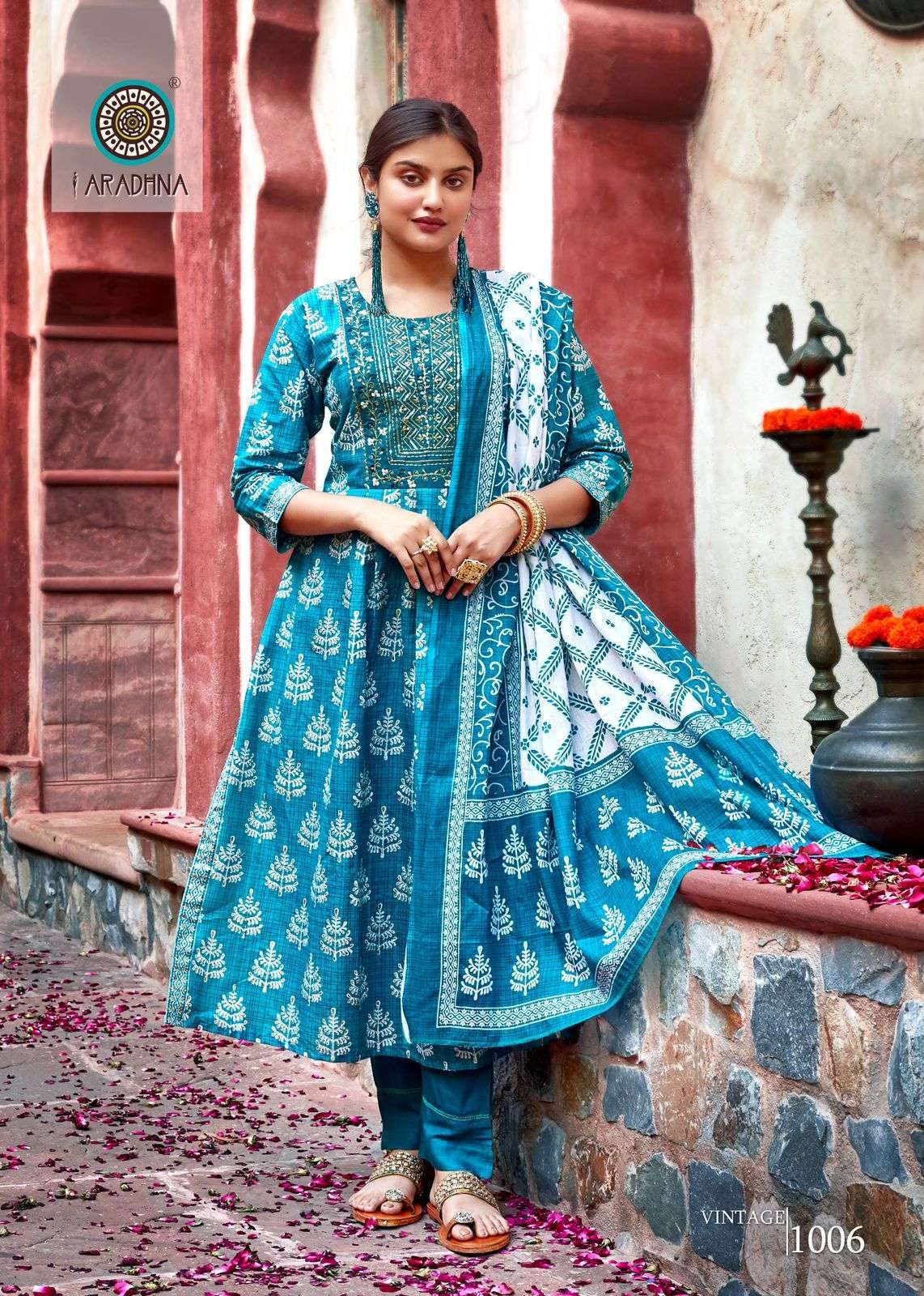 aradhana vintage vol 1 series 1001-1008 Cotton readymade suit