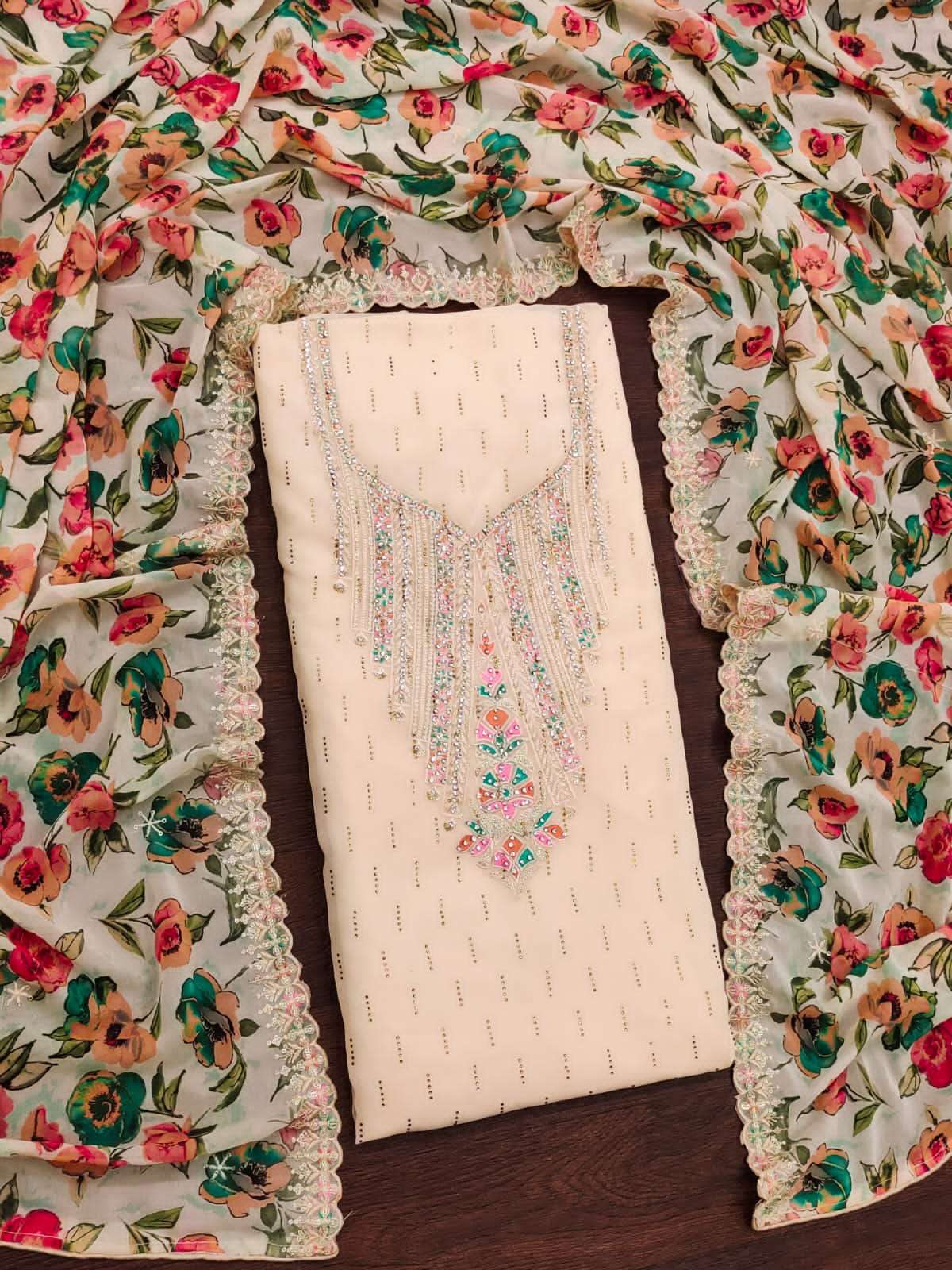 bt presents designer faux georgette non catalog suit 