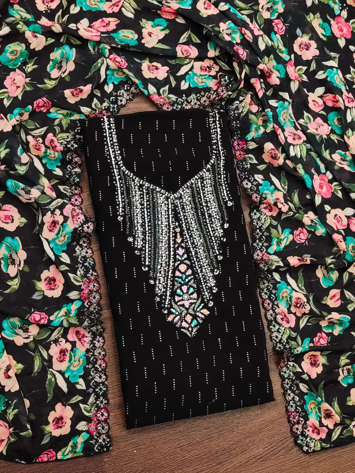 bt presents designer faux georgette non catalog suit 