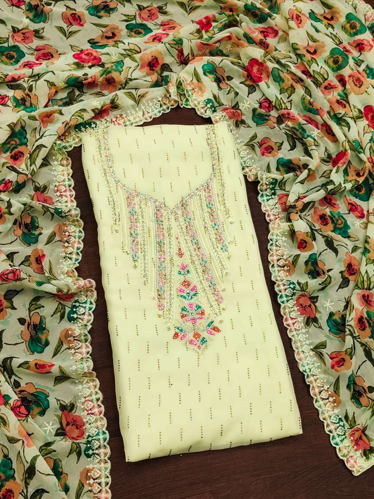 bt presents designer faux georgette non catalog suit 