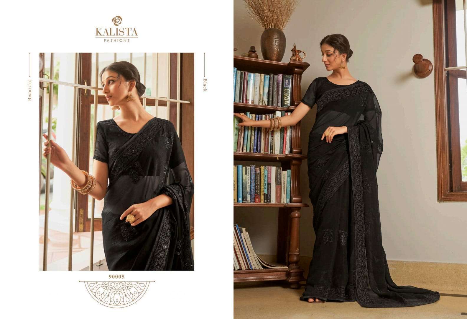kalista fashion rajshree series 90001-90006 Blooming shimmer saree