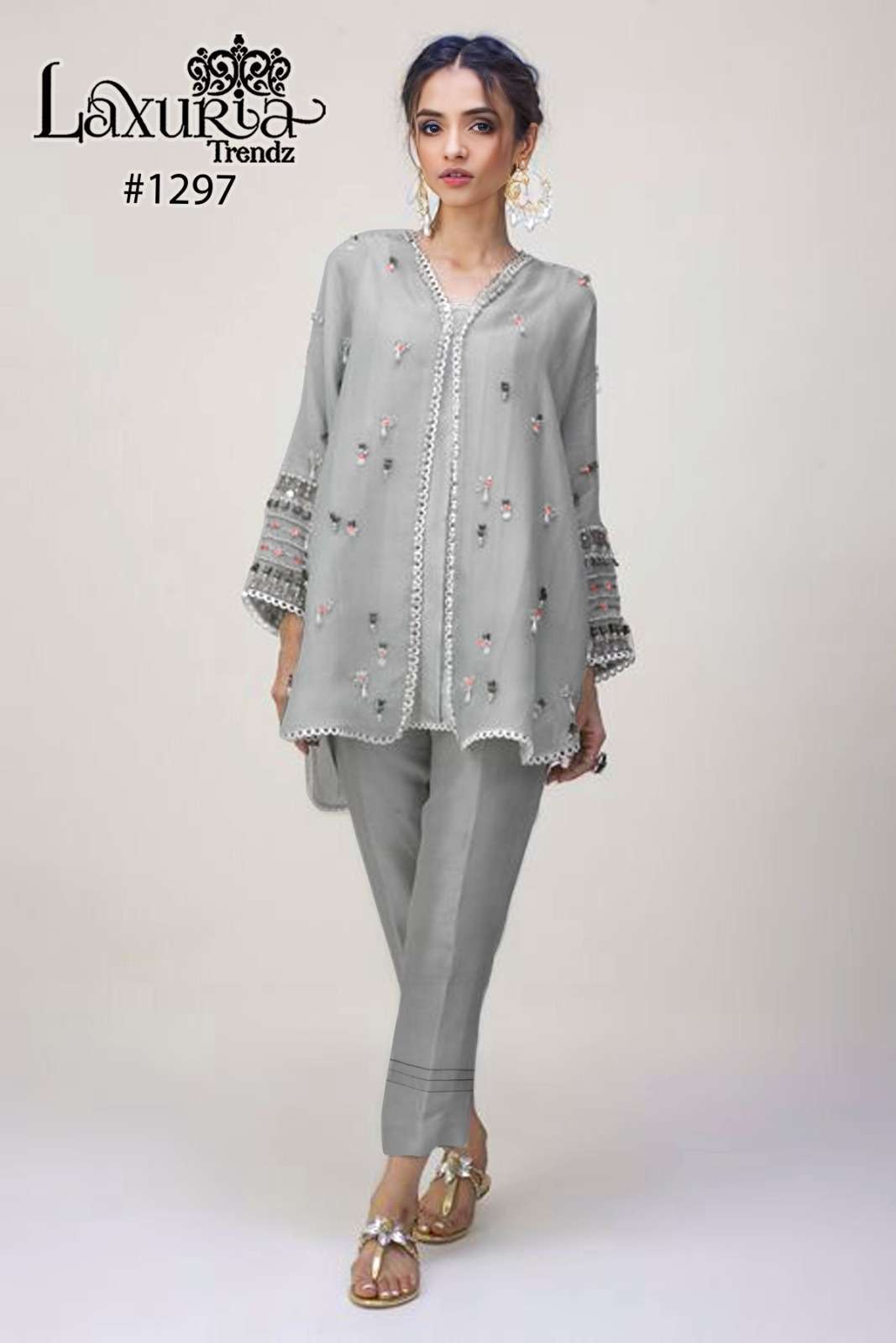 laxuria 1297 Fox Georgette Tunic with Gorgeous Handwork