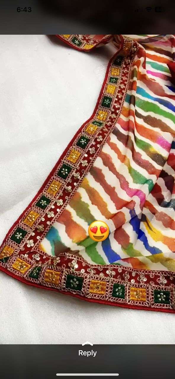 ms brand designer georgette leheriya saree