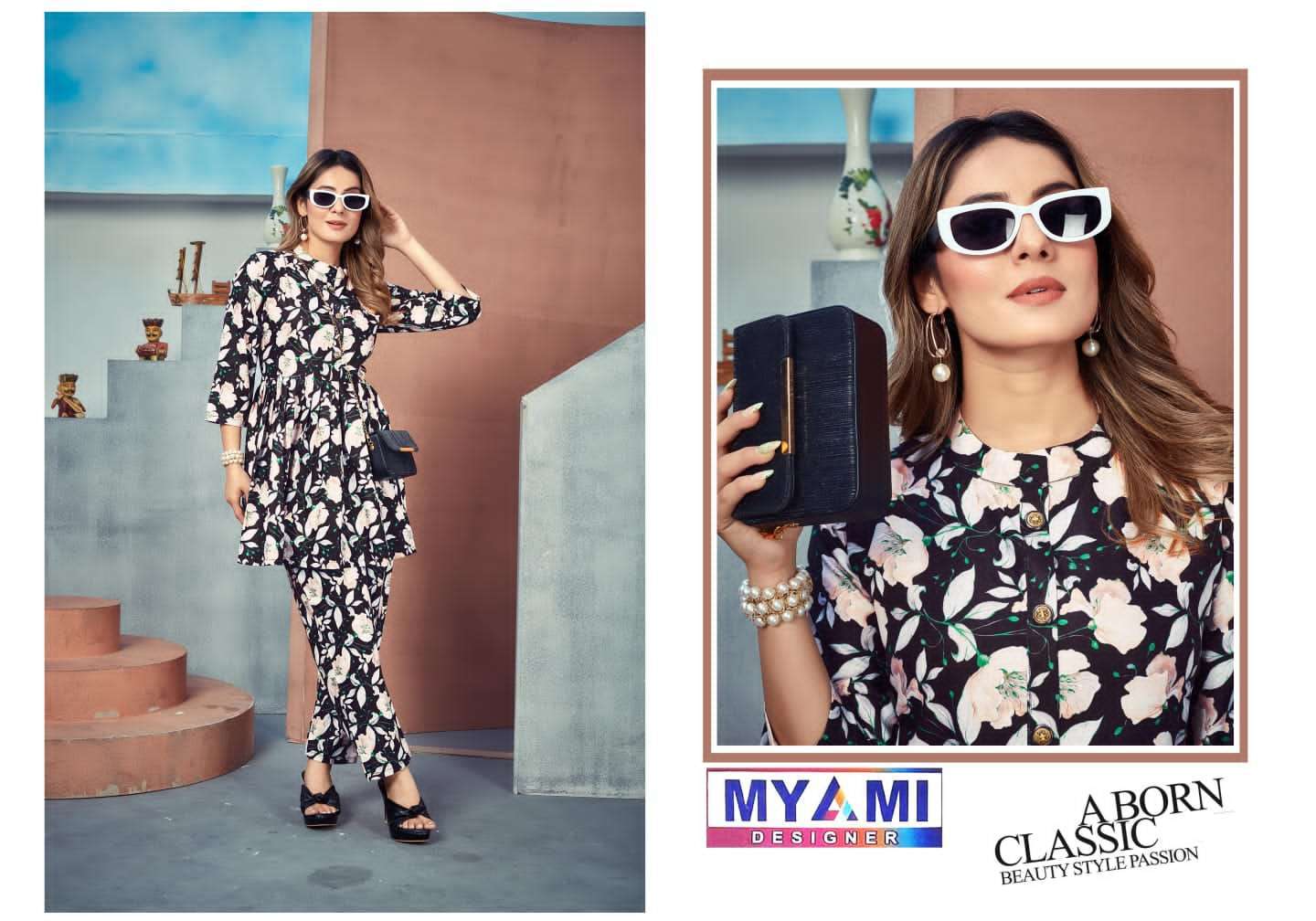 myami cord sets vol 1 heavy 17 kg Reyon with stich designer co ord sets