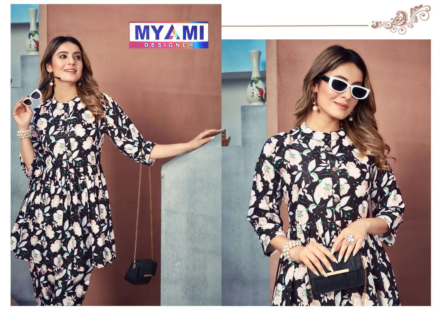 myami cord sets vol 1 heavy 17 kg Reyon with stich designer co ord sets