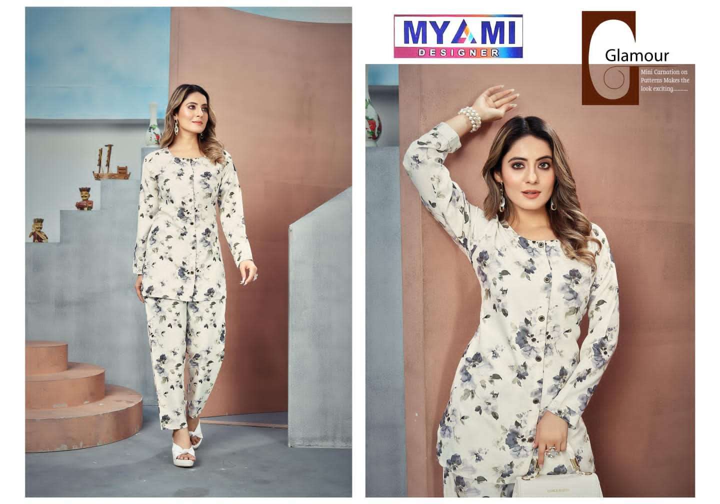 myami cord sets vol 1 heavy 17 kg Reyon with stich designer co ord sets
