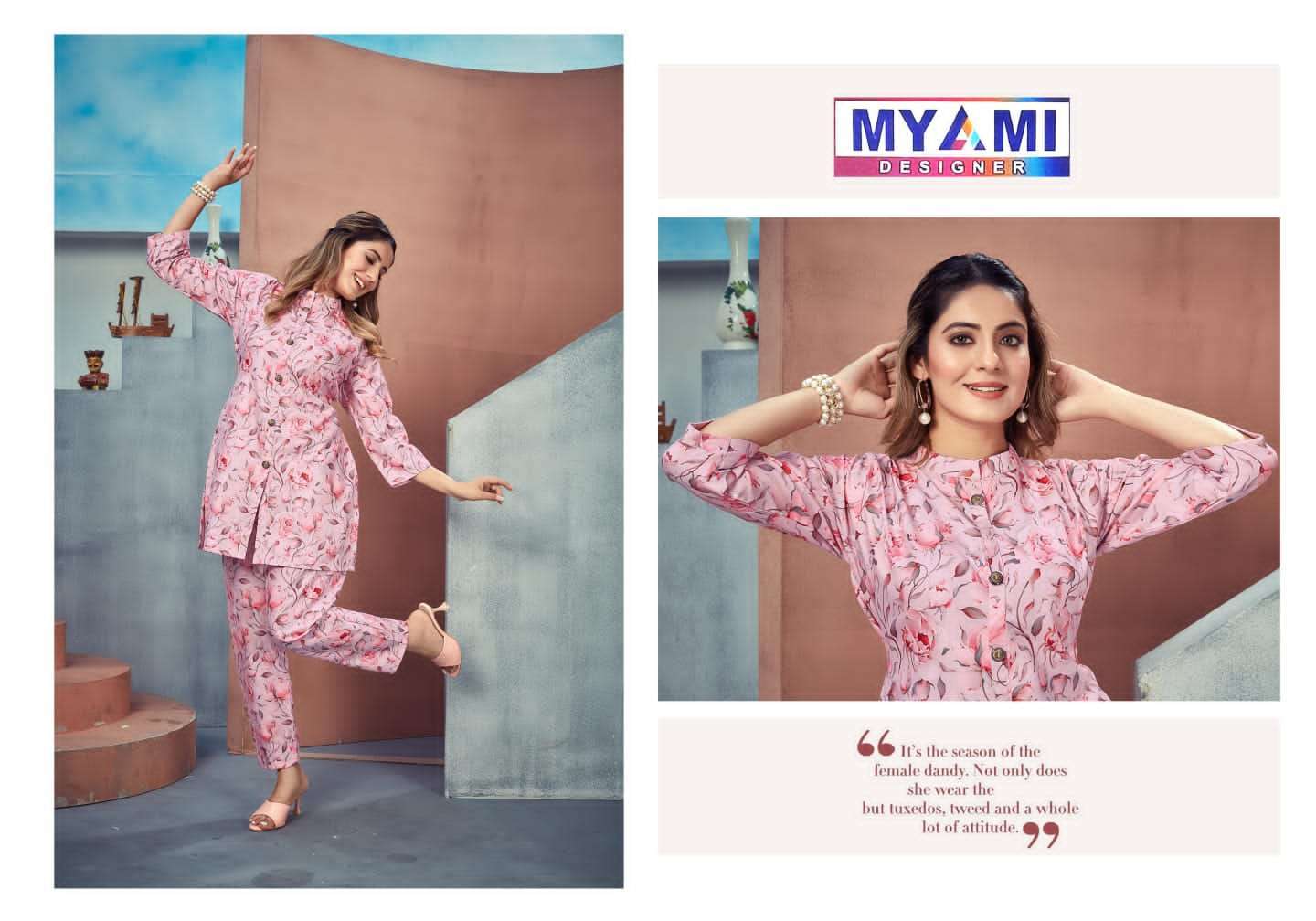 myami cord sets vol 1 heavy 17 kg Reyon with stich designer co ord sets