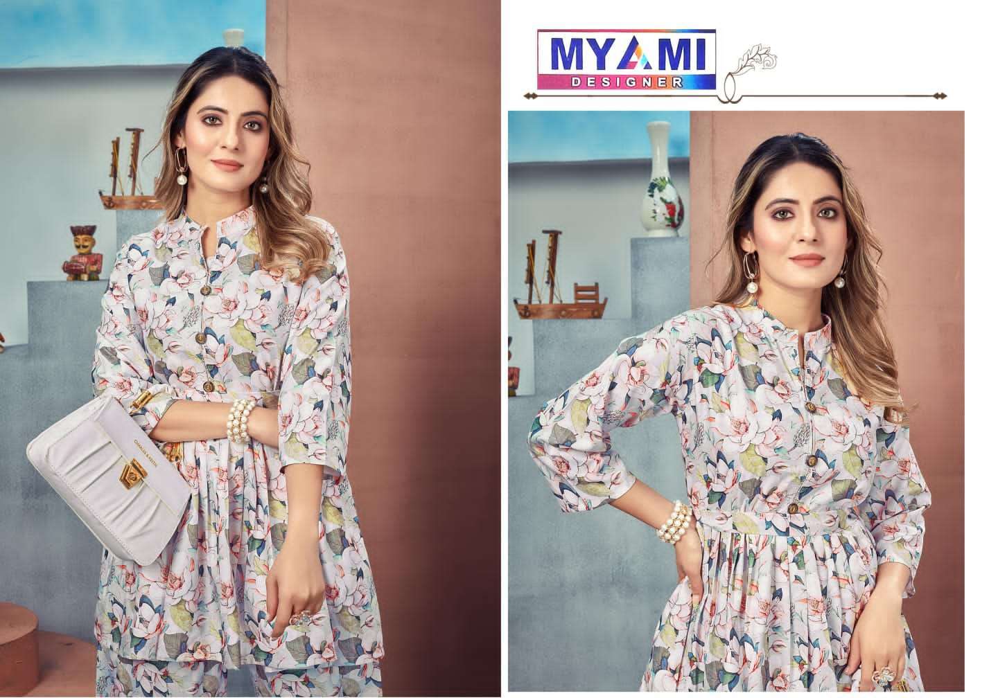 myami cord sets vol 1 heavy 17 kg Reyon with stich designer co ord sets