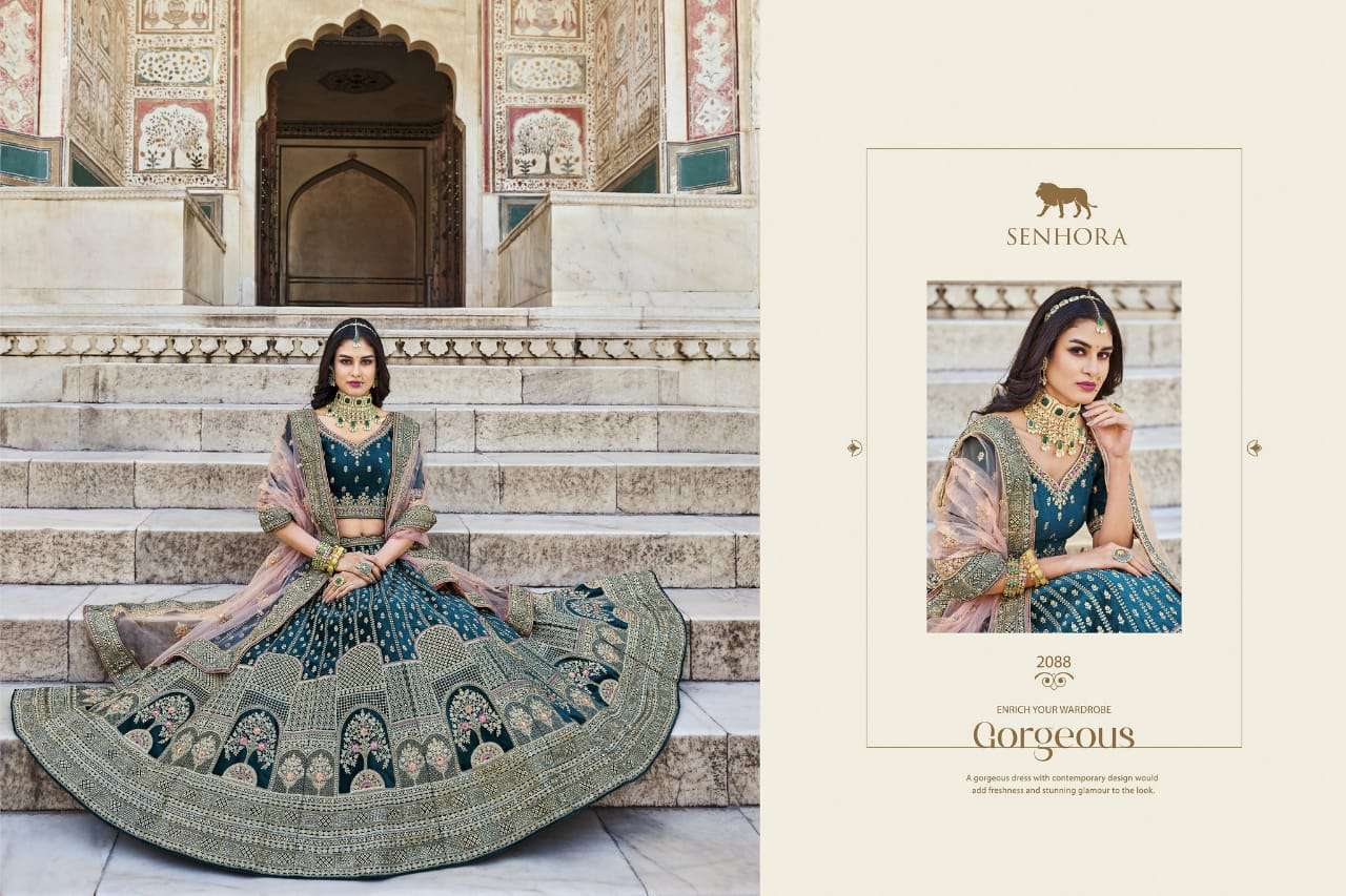 senhora bridal look series 2087-2090 Heavy Velvet With Fancy Dori Work lehenga