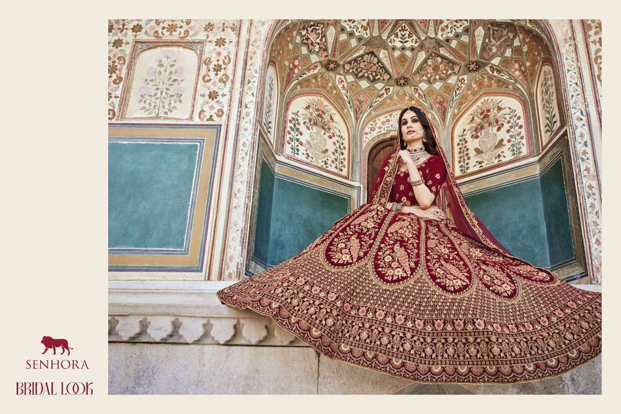 senhora bridal look series 2087-2090 Heavy Velvet With Fancy Dori Work lehenga