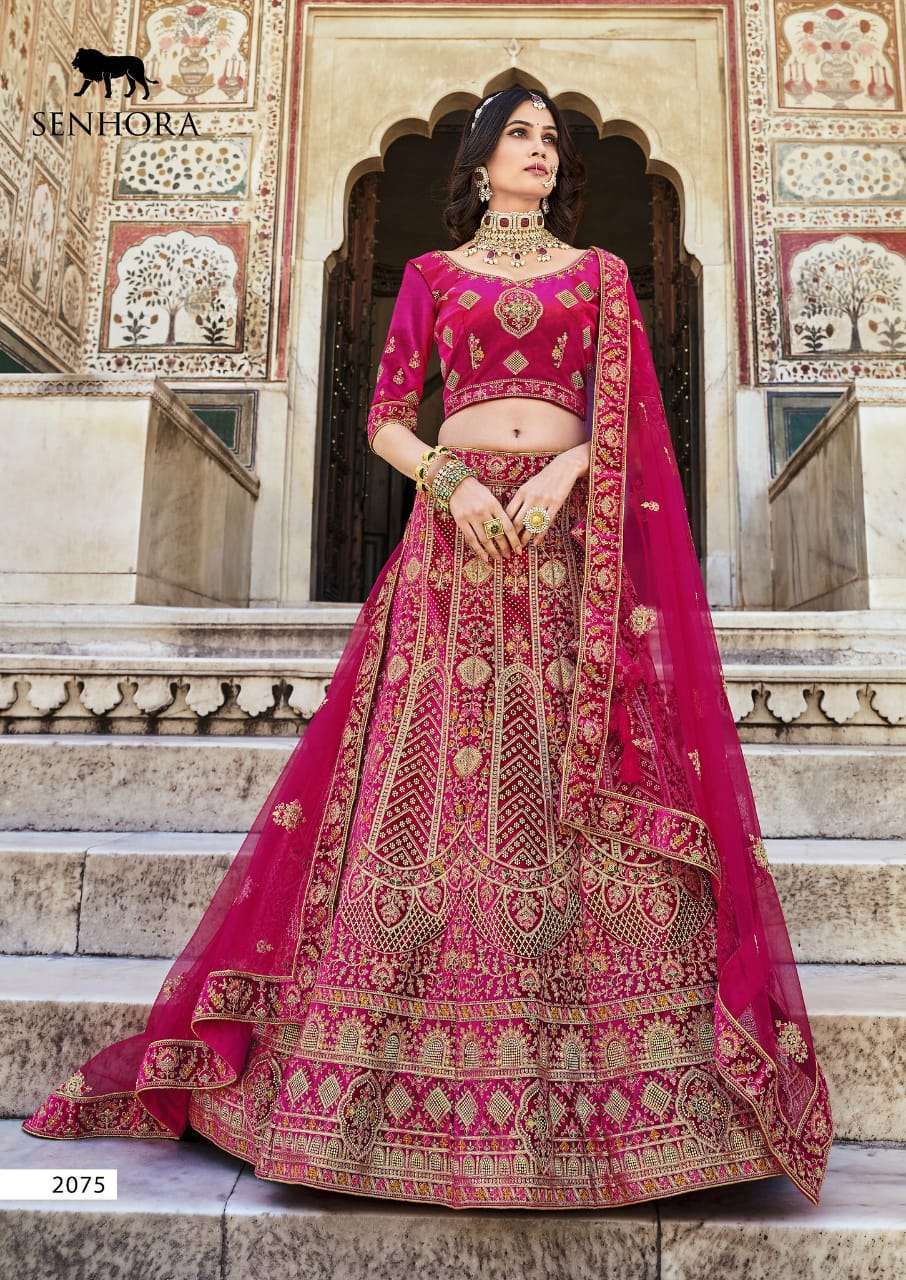 senhora bridal look series 2087-2090 Heavy Velvet With Fancy Dori Work lehenga