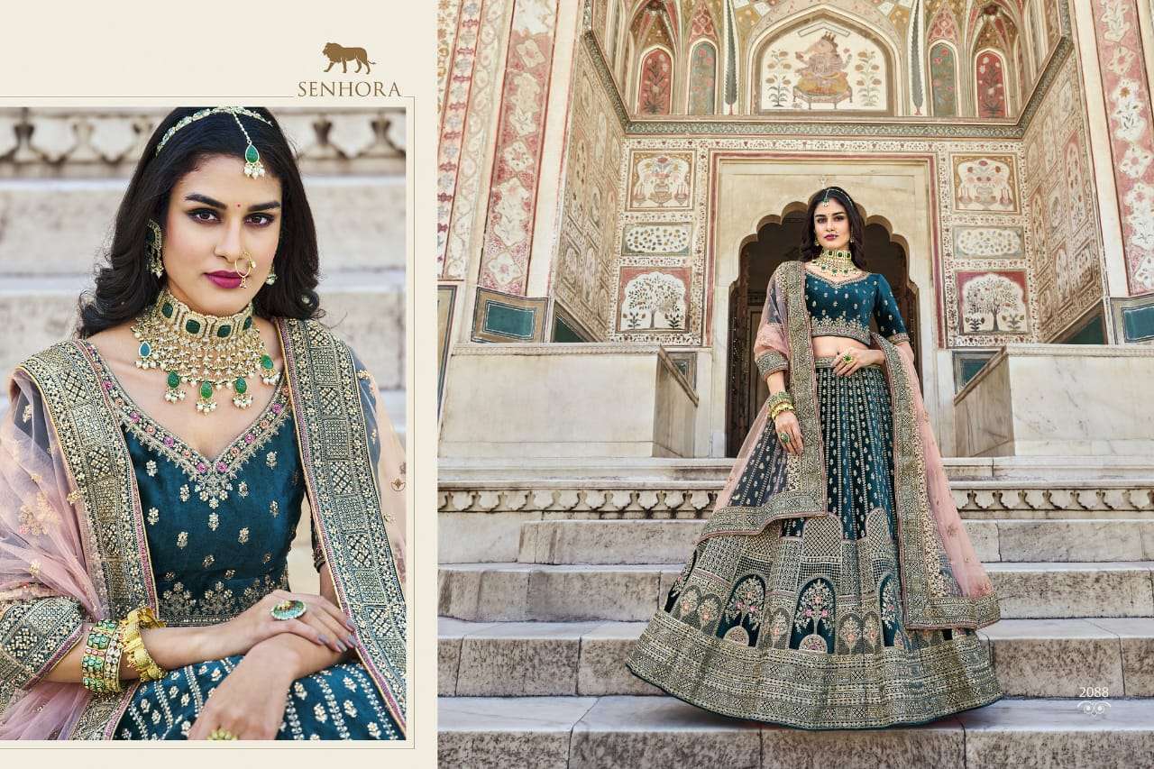 senhora bridal look series 2087-2090 Heavy Velvet With Fancy Dori Work lehenga