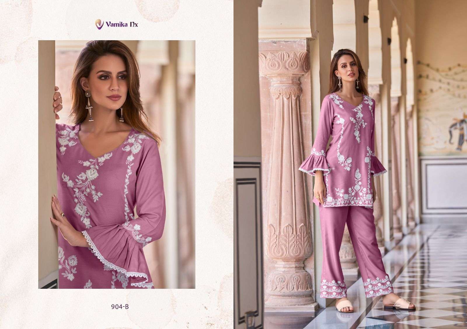 vamika nx vintage gold series 904 heavy rayon kurti 