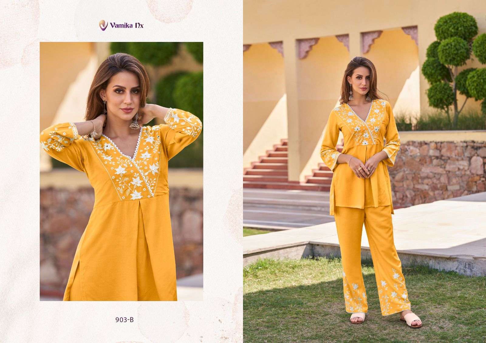 vamika nx vintage silver series 903 heavy rayon kurti