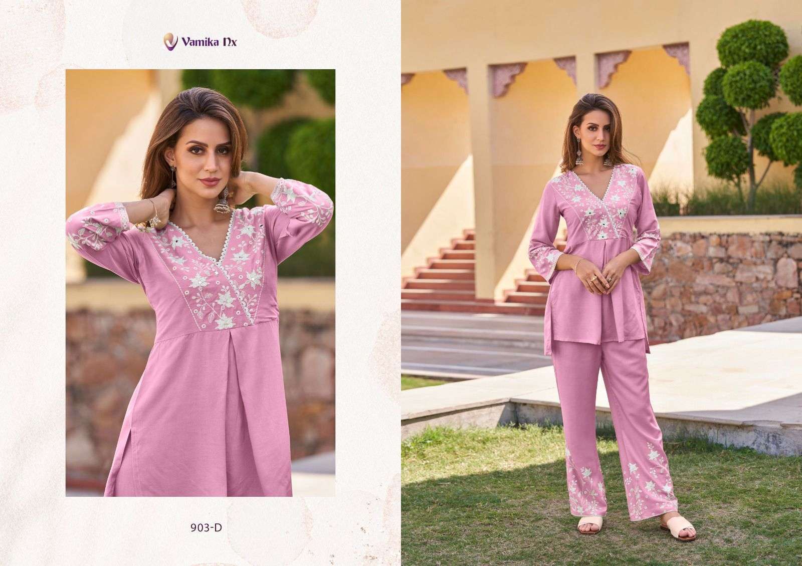vamika nx vintage silver series 903 heavy rayon kurti