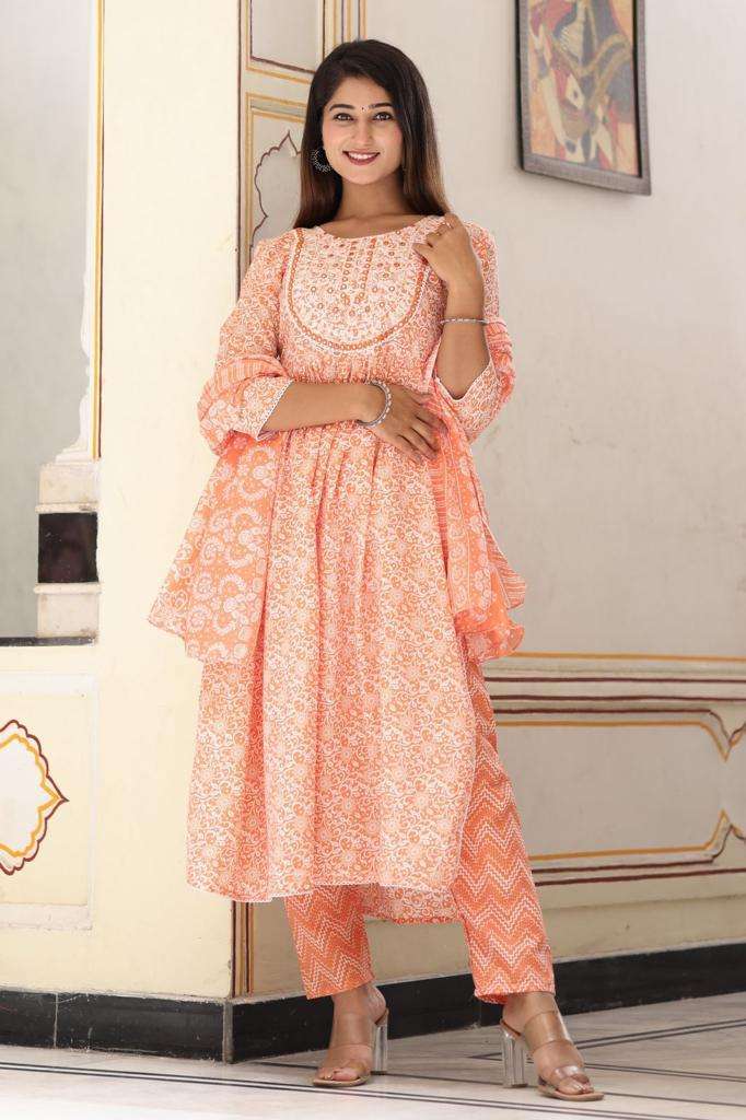 Pr heritage nayra 3pcs set Two tone fabric suit